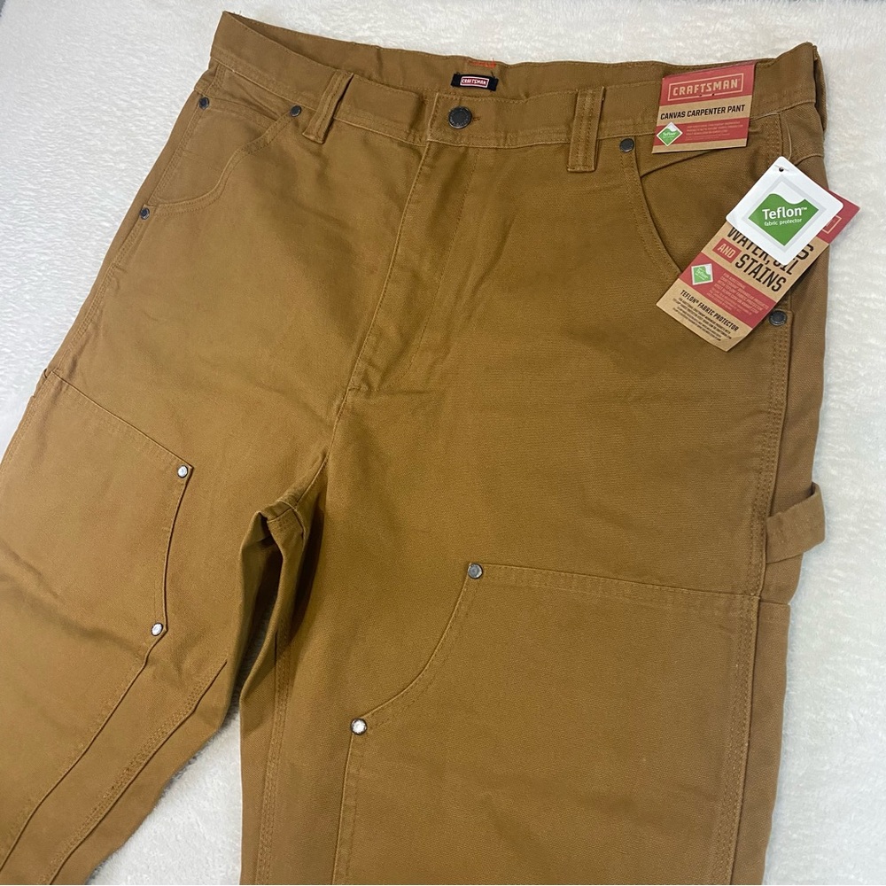 NWT Craftsman Men's Double Knee Canvas Carpenter Workwear Pants 40 x 32